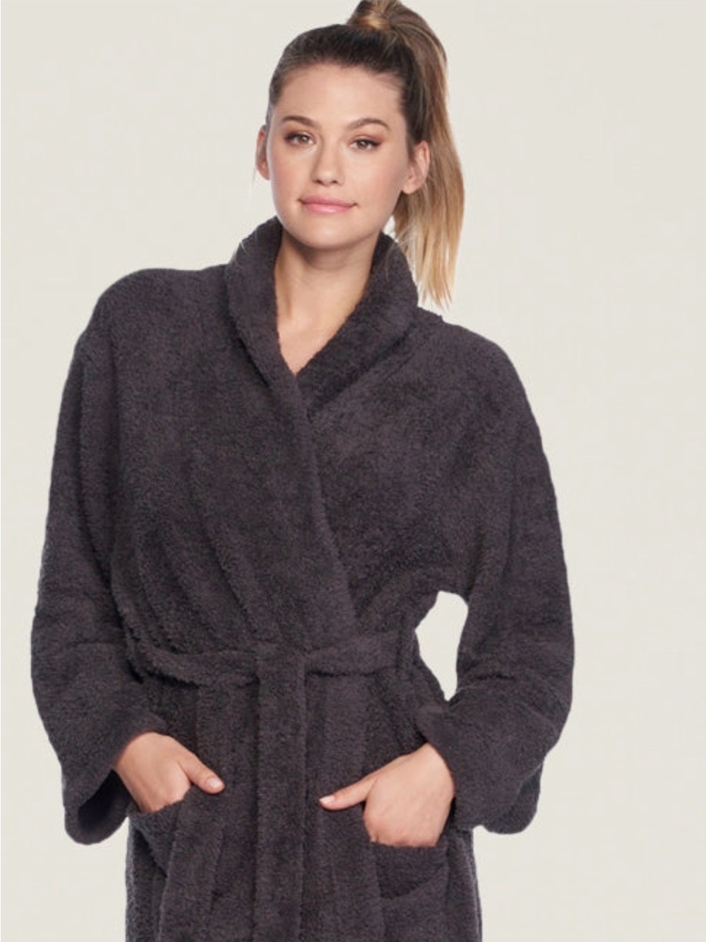 Like new Barefoot Dreams cozy chic robe long sz 3